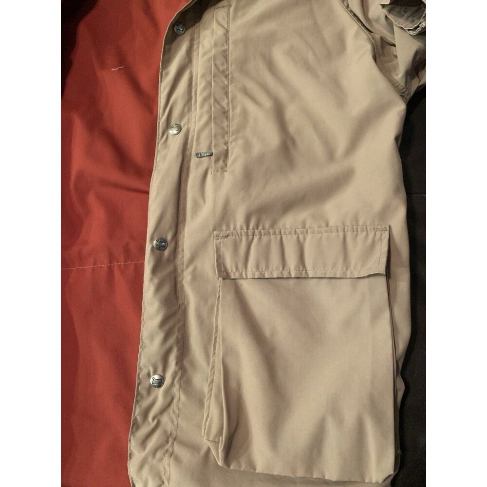 Vintage Woolrich Mens Jacket Tan Sz Small Mountain Parka Cotton Blend Chore coat - Picture 4 of 11